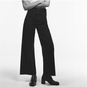 Zara Marine Layer Straight Wide Leg Jeans